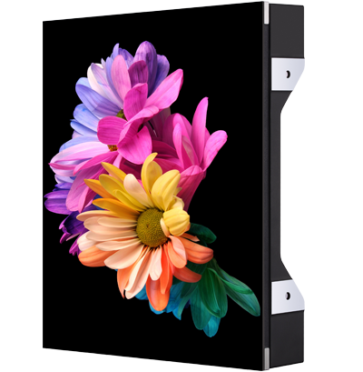 led display with flowers